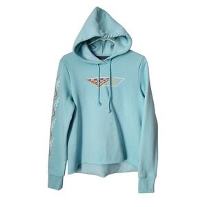 HARLEY DAVIDSON Aqua Graphic Hoodie Women's M Moto Streetwear